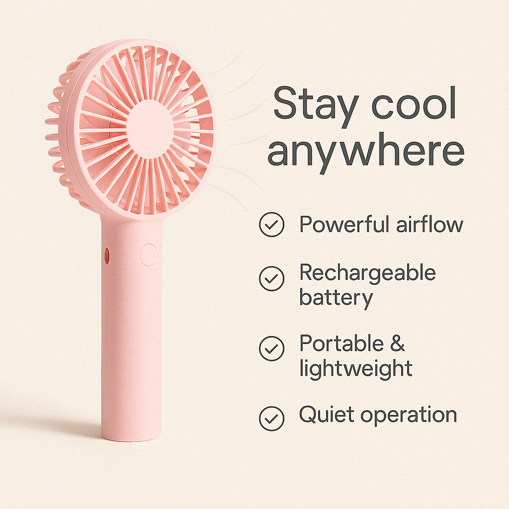 UBA™-Portable Handheld Mini Rechargeable Fan
