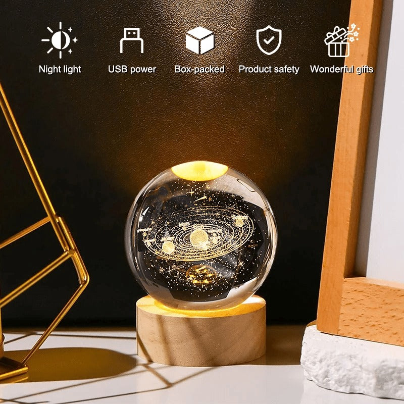 UBA™-Night Light Galaxy Crystal Ball Lamp